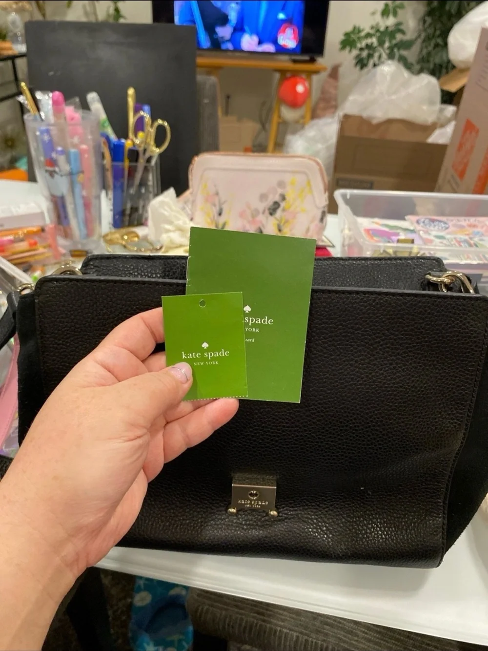 Kate Spade Black Pebbled Leather Satchel